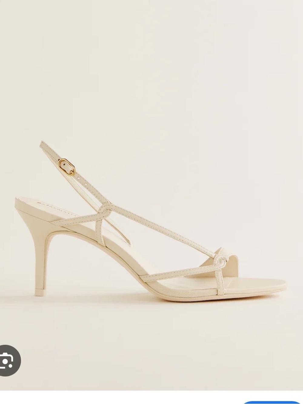 Reformation NINO Ivory Knotted Slingback Heels Sz 9 WORN ONCE!